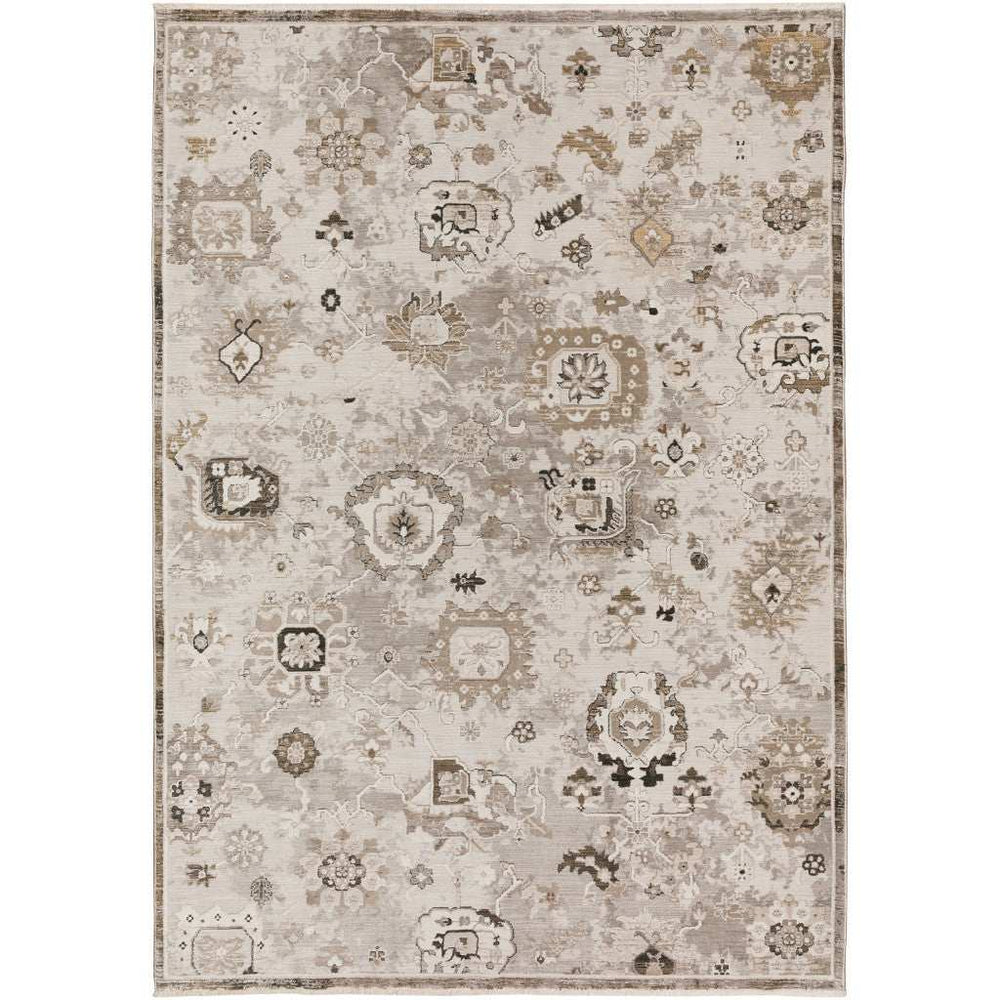 3' X 5' Gray Oriental Area Rug With Fringe - Homeroots - Flyclothing LLC