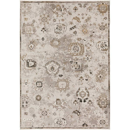 8' X 10' Gray Oriental Area Rug With Fringe - Homeroots - Flyclothing LLC