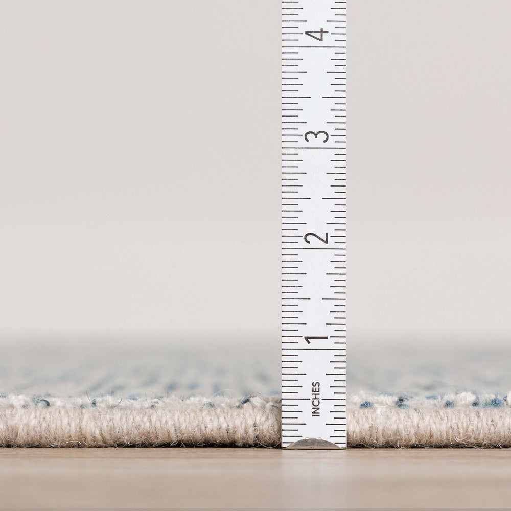 5' X 8' Blue Wool Hand Loomed Handmade Area Rug - Homeroots - Flyclothing LLC