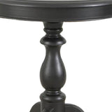 25" Black Manufactured Wood Round End Table - Homeroots - Flyclothing LLC