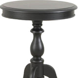 25" Black Manufactured Wood Round End Table - Homeroots - Flyclothing LLC