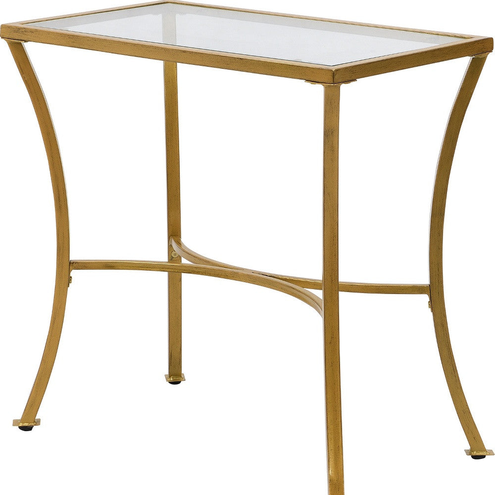 24" Antique Nickel Metal Round End Table - Homeroots - Flyclothing LLC