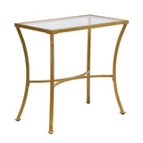 24" Antique Nickel Metal Round End Table - Homeroots - Flyclothing LLC