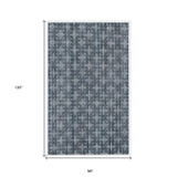 8' X 10' Blue And And Charcoal Hand Loomed Area Rug - Homeroots - Flyclothing LLC