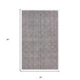 5' X 8' Tan And Charcoal Plaid Cross Hand Loomed Area Rug - Homeroots - Flyclothing LLC