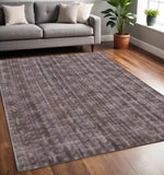 5' X 8' Rust And Tan Plaid Cross Hand Loomed Area Rug - Homeroots - Flyclothing LLC