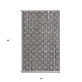5' X 8' Brown And Dark Grey Plaid Cross Hand Loomed Area Rug - Homeroots - Flyclothing LLC