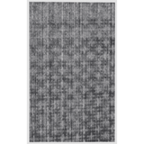 5' X 8' Dark Grey And Silver Plaid Cross Hand Loomed Area Rug - Homeroots - Flyclothing LLC