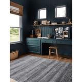 8' X 11' Silver And Blue Ombre Hand Loomed Area Rug - Homeroots - Flyclothing LLC