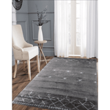 8' X 11' Sliver And Charcoal Ombre Hand Loomed Area Rug - Homeroots - Flyclothing LLC