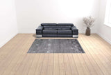 8' X 11' Sliver And Charcoal Ombre Hand Loomed Area Rug - Homeroots - Flyclothing LLC