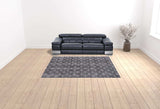 8' X 10' Black And Charcoal Medallion Hand Loomed Area Rug - Homeroots - Flyclothing LLC
