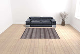 8' X 10' Rust And White Striped Hand Loomed Area Rug - Homeroots - Flyclothing LLC