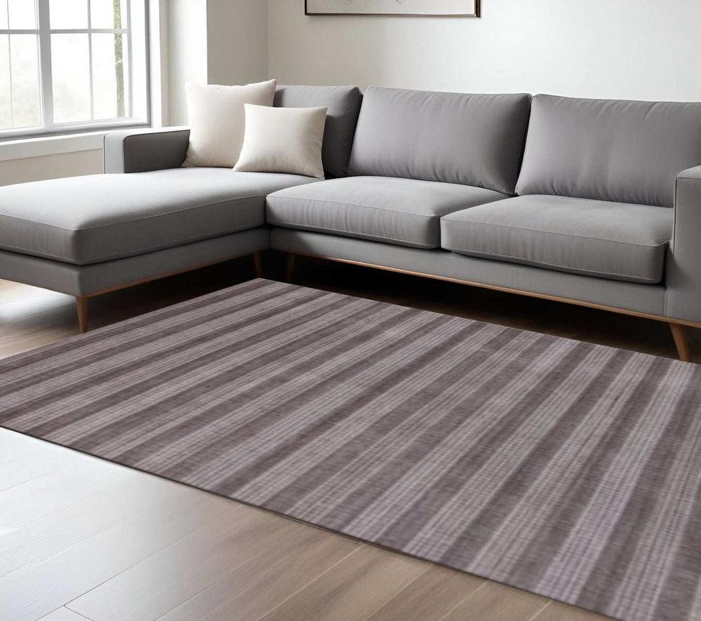 8' X 10' Rust And White Hand Loomed Area Rug - Homeroots - Flyclothing LLC