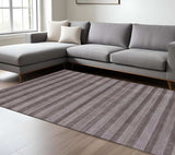 8' X 10' Rust And White Hand Loomed Area Rug - Homeroots - Flyclothing LLC