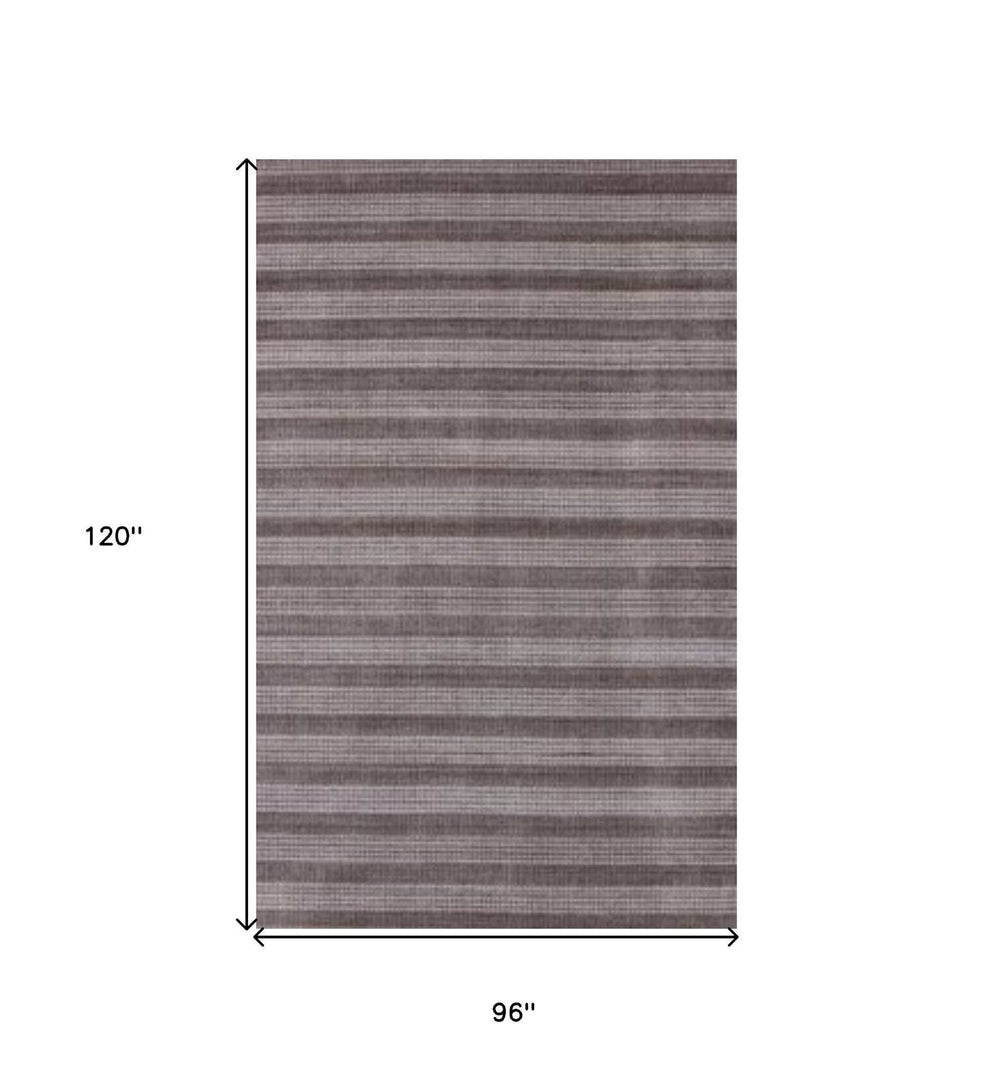 8' X 10' Rust And White Hand Loomed Area Rug - Homeroots - Flyclothing LLC