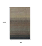 8' X 10' Indigo And Tan Hand Loomed Area Rug - Homeroots - Flyclothing LLC