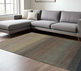 8' X 10' Indigo And Tan Hand Loomed Area Rug - Homeroots - Flyclothing LLC