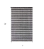 9' X 12' Black And Dark Grey Hand Loomed Area Rug - Homeroots - Flyclothing LLC