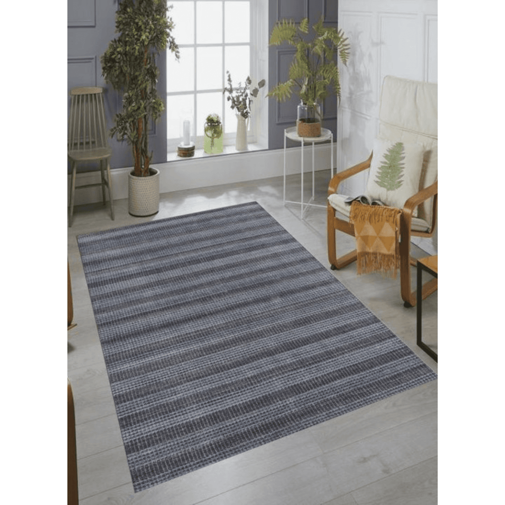9' X 12' Blue And Black Hand Loomed Area Rug - Homeroots - Flyclothing LLC