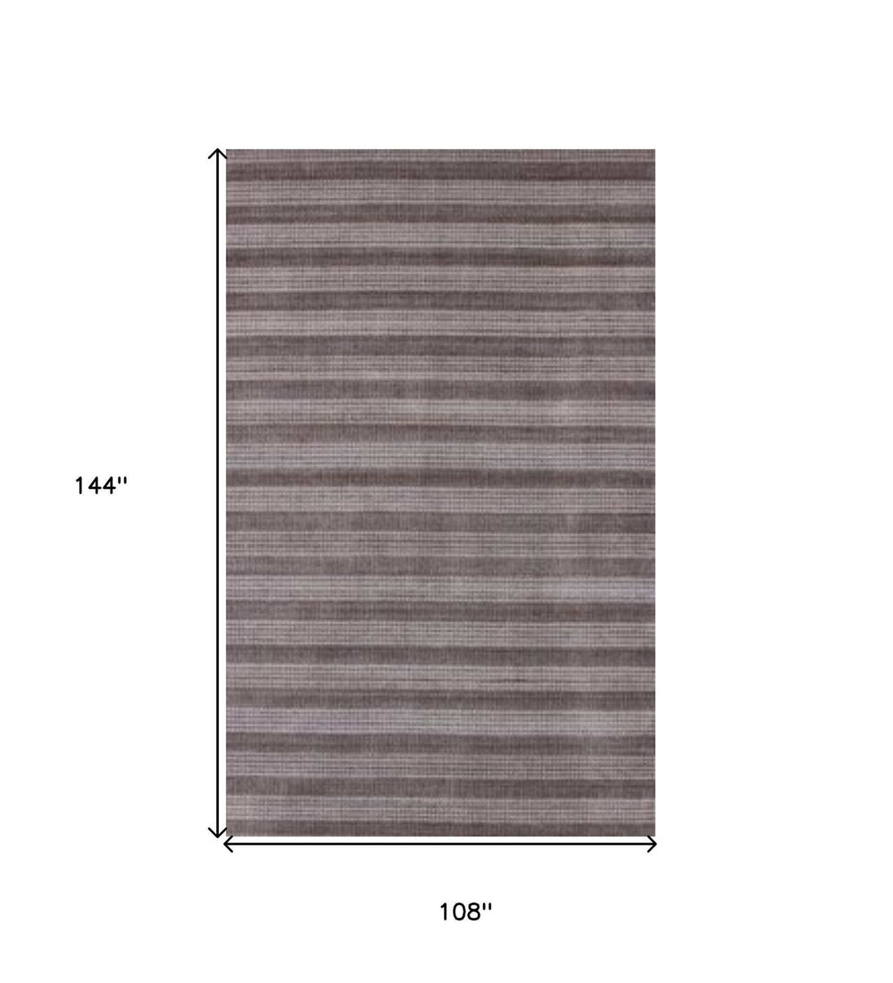 9' X 12' Rust And White Hand Loomed Area Rug - Homeroots - Flyclothing LLC