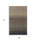 9' X 12' Indigo And Tan Hand Loomed Non Skid Area Rug - Homeroots - Flyclothing LLC