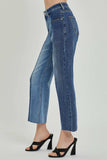 RISEN Full Size Mid-Rise Waist Two-Tones Jeans with Pockets - Trendsi - Flyclothing LLC