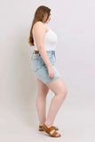 Judy Blue Full Size 2 Button Denim Shorts with Pockets Plus Size - Trendsi - Flyclothing LLC
