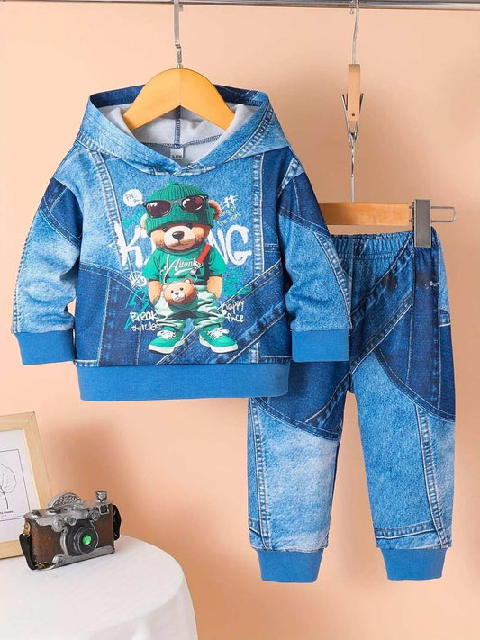 Children's Bear Hoodie and Pants Set - Trendsi - Flyclothing LLC