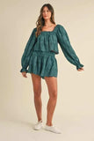 MABLE Embroidered Scalloped Lace Top and Short Set - Trendsi - Flyclothing LLC