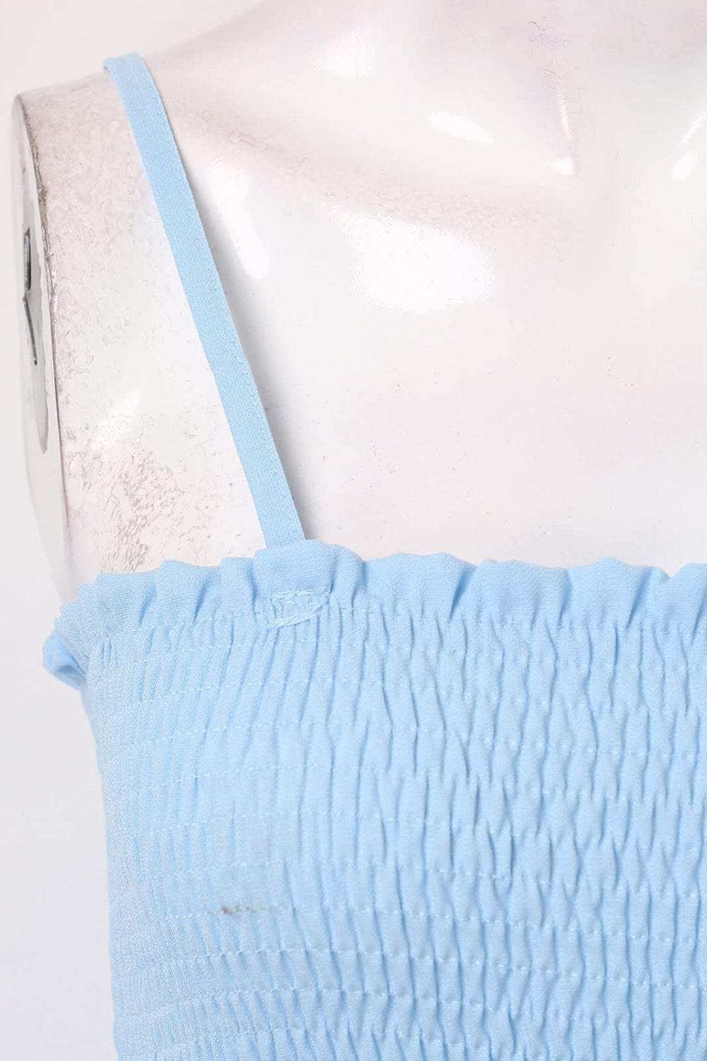 Smocked Spaghetti Strap Wide Leg Jumpsuit - Trendsi - Flyclothing LLC