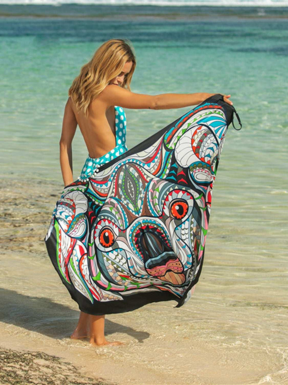 Printed Spaghetti Strap Cover Up - Trendsi - Flyclothing LLC