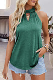 Tied Cutout Grecian Neck Tank - Trendsi - Flyclothing LLC