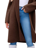 Open Front Longline Coat - Trendsi - Flyclothing LLC