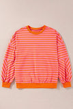 Striped Dropped Shoulder Long Sleeve Sweatshirt - Trendsi - Flyclothing LLC