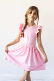 Bubblegum Pink S/S Ruffle Tee - Mila & Rose ® - Flyclothing LLC
