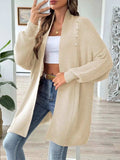Open Front Long Sleeve Cardigan - Trendsi - Flyclothing LLC
