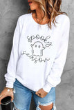 Ghost Graphic Long Sleeve Dropped Shoulder Sweatshirt - Trendsi - Flyclothing LLC