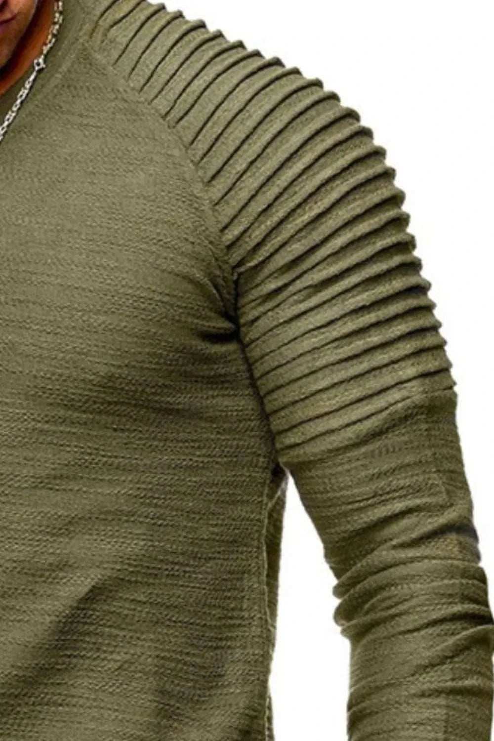Men's Plus Size Round Neck Long Sleeve T-Shirt - Trendsi - Flyclothing LLC