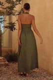 Halter Neck Maxi Dress with Pockets - Trendsi - Flyclothing LLC