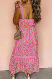 Floral Lace Wide Strap Square Neck Maxi Dress - Trendsi - Flyclothing LLC