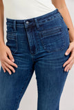 Judy Blue High-Waisted Flare Jeans with Front Pockets - Trendsi - Flyclothing LLC