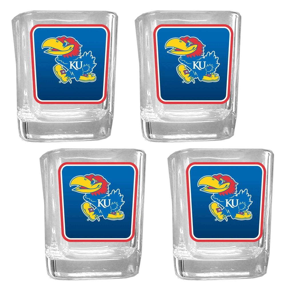 Kansas Jayhawks Team Shot Glass 4 pk - Kansas Jayhawks - Flyclothing LLC