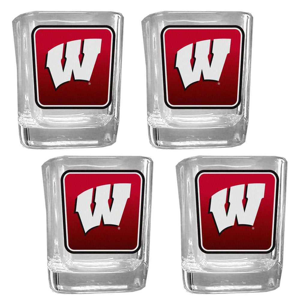 Wisconsin Badgers Team Shot Glass 4 pk - Wisconsin Badgers - Flyclothing LLC