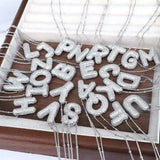Copper Inlaid Zircon Letter Pendant Necklace - Trendsi - Flyclothing LLC