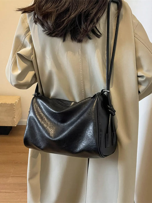 Vintage Style Leather Crossbody Bag - Trendsi - Flyclothing LLC