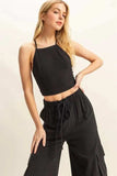 HYFVE Crop Top and Cargo Pants Set - Trendsi - Flyclothing LLC