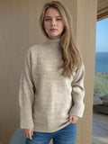 Turtleneck Raglan Sleeve Sweater - Trendsi - Flyclothing LLC