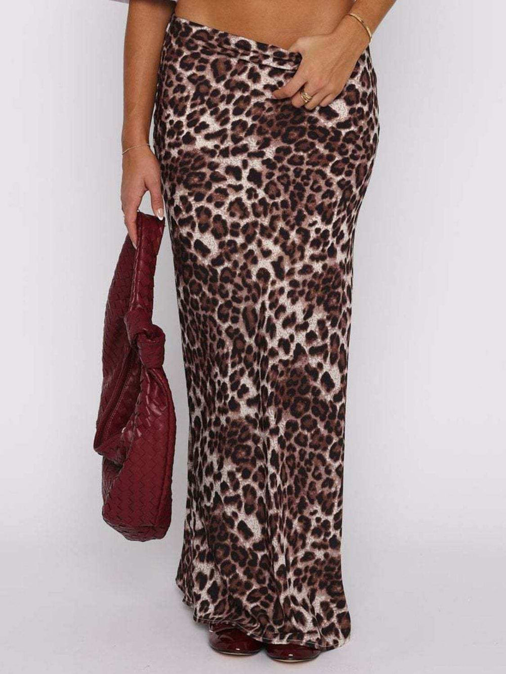 Leopard Maxi Skirt - Trendsi - Flyclothing LLC