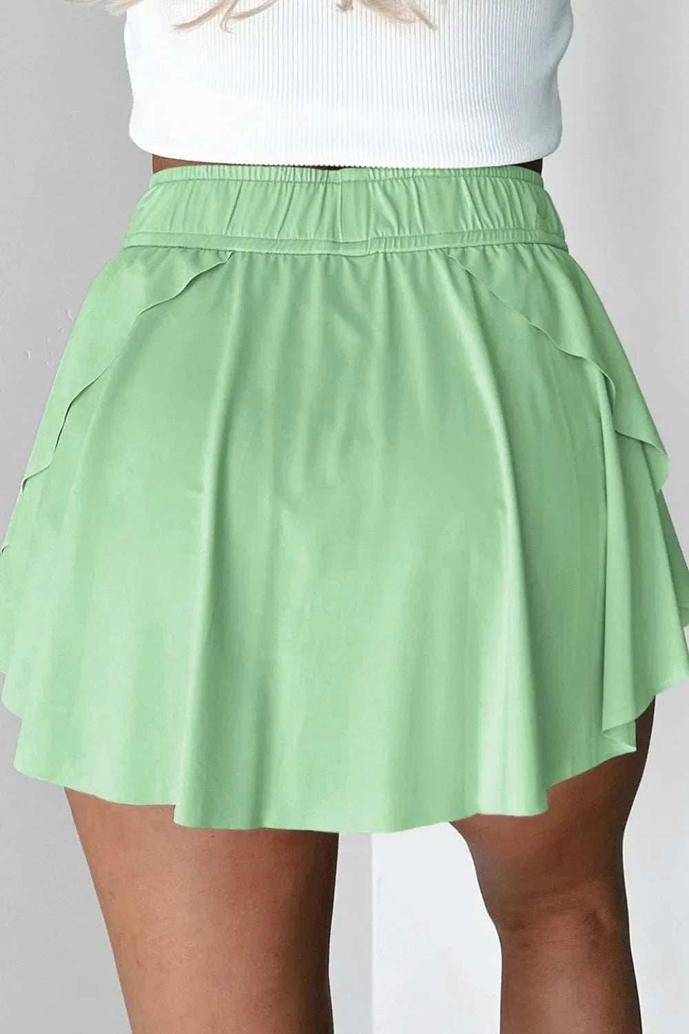 Drawstring Active Skorts - Trendsi - Flyclothing LLC